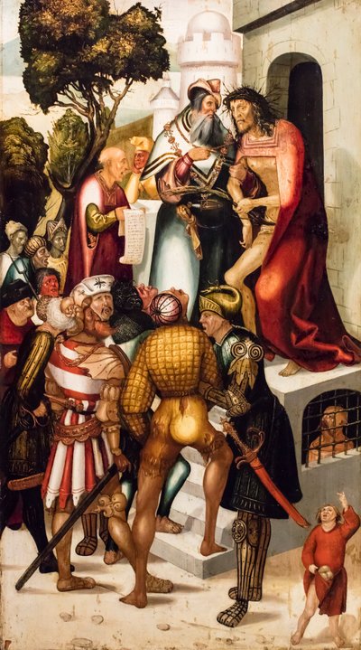 Ecce Homo, circa 1515 (Tempera en olieverf op naaldhout) door Jerg Ratgeb