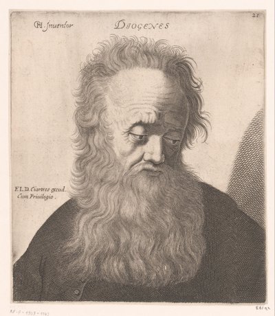 Portret van Diogenes van Sinope (Bustes van filosofen en koningen) door Jerôme David (attributed to)