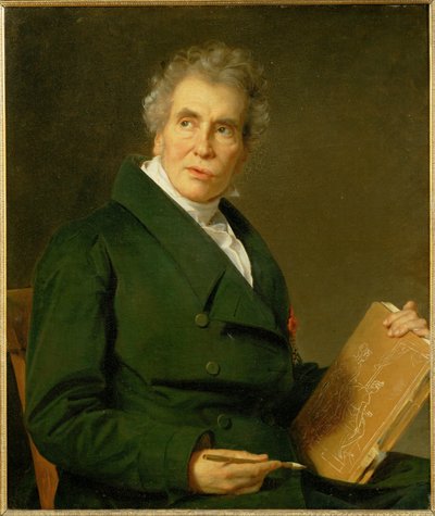 Portret van de schilder Jacques Louis David, leeftijd ... door Jérôme Martin Langlois