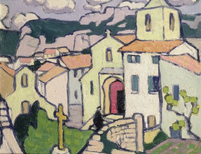 Les Baux, de Priester betreedt zijn Kerk, c.1911 door Jessica Stewart Dismorr