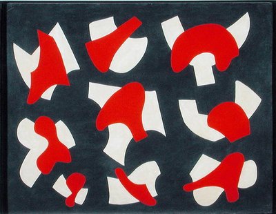 Gescheiden vormen - Rood, c.1937 door Jessica Stewart Dismorr
