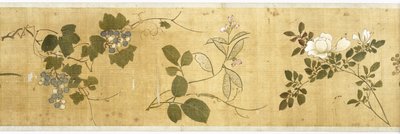 Honderd bloemen, begin 17e eeuw (geschilderde zijde) (detail) door Jiayan Chen