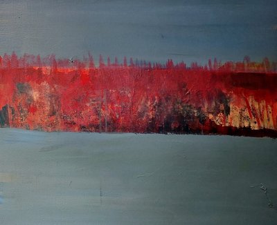 Vurige abstracte horizon door Joackim Schou Dahle