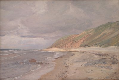 Strand van Tisvilde. Grijs weer door Joakim Frederik Skovgaard