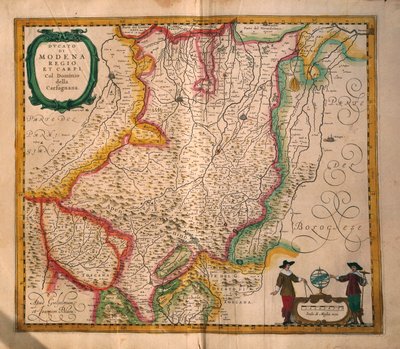 Kaart van Modena uit Theatrum civitatum et admirandorum Italiae door Joan Blaeu