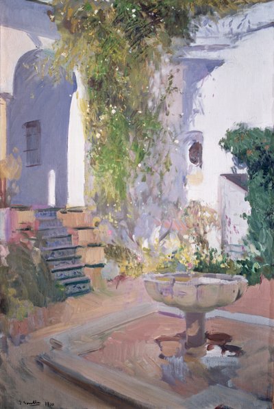 Tuingrot, Alcazar de Sevilla door Joaquin Sorolla y Bastida