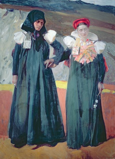 Traditionele kleding uit de Anso-vallei door Joaquin Sorolla y Bastida