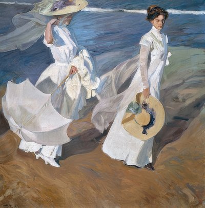 Wandeling langs de kust. 1909 door Joaquín Sorolla