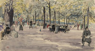 De Tuin van de Tuilerieën, Parijs, c.1925 door Job Nixon