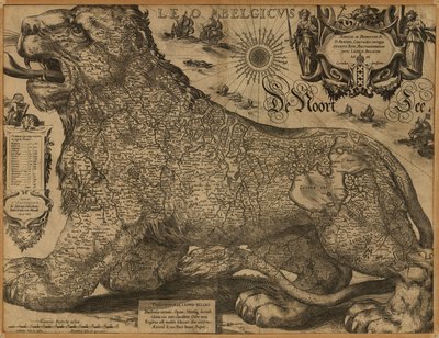 Leo Belgicus. LOC 97683562 door Jodocus Hondius
