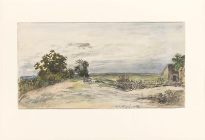 Landschap bij Nevers door Johan Barthold Jongkind