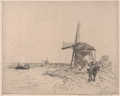 Het jaagpad, gedrukt door Auguste Delâtre door Johan Barthold Jongkind
