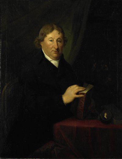 Portret van Gerrit van der Pot, Heer van Groeneveld, Kunstverzamelaar in Rotterdam door Johan Bernard Scheffer