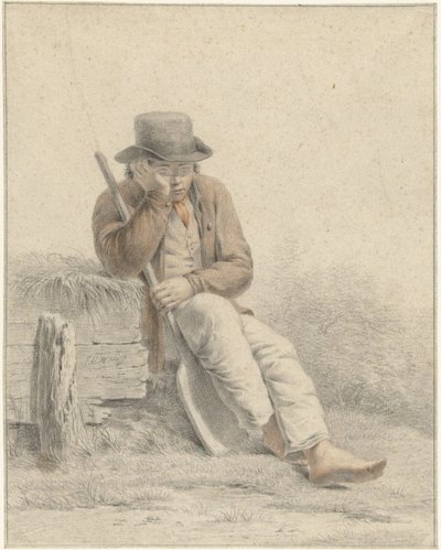 Rustende werkman door Johan Christiaan Willem Safft