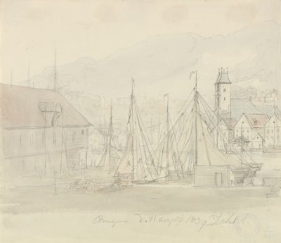 Haven van Bergen door Johan Christian Dahl