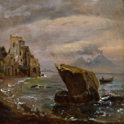 Kustlandschap bij Posillipo door Johan Christian Dahl