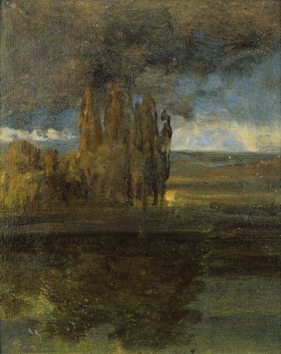 Uitzicht over de Elbe en het bastion "Der Bär door Johan Christian Dahl