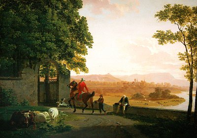 Landschap van de omgeving van Bern door Johan Jakob Biedermann