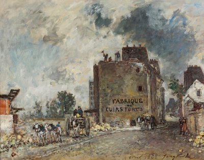 Sloopwerkzaamheden in Rue des Franc-Bourgeois St. Marcel door Johan Jongkind