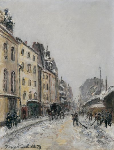 Rue du Faubourg-Saint-Jacques in Parijs door Johan Jongkind