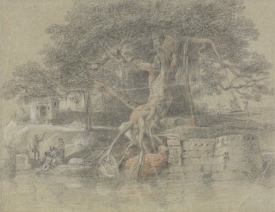 Een Stervende Hindoe Naar de Rivier Ganges Gebracht door Johan Joseph Zoffany