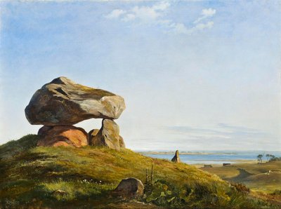 Een prehistorische grafheuvel bij Raklev op Refsnæs door Johan Thomas Lundbye