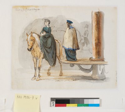 „Herinnering aan de rijhal. 22 maart 1844.“ door Johan Thomas Lundbye