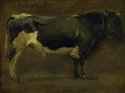 Zwartbonte Stier door Johan Thomas Lundbye