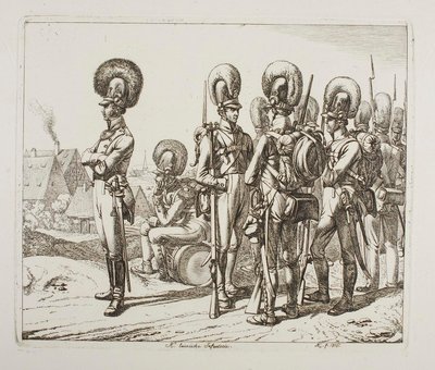 Beierse infanteristen door Johann Adam Klein