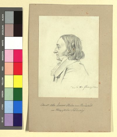 Christian Albrecht Jensen (1792-1870), schilder door Johann Adam Klein