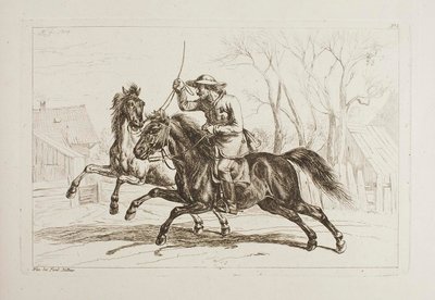 Hongaar te paard door Johann Adam Klein
