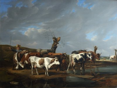 Kudde koeien door Johann Alexander Dallinger von Dalling