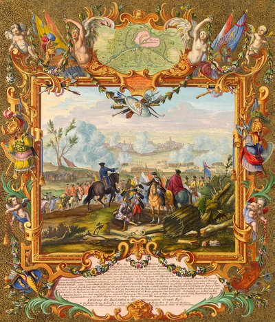 Verovering van het Fort van Audenarde door de Geallieerde Troepen in 1708, begin 18e eeuw door Johann August Corvinus