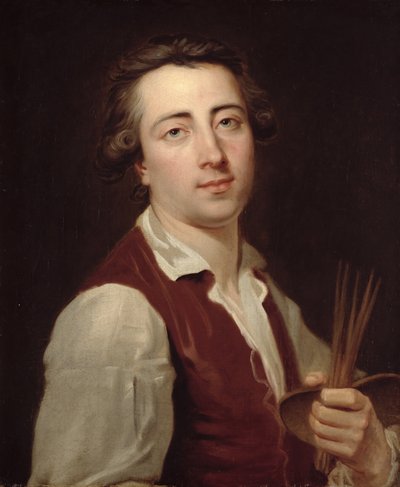 Zelfportret, c.1775-80 door Johann August Nahl the Younger