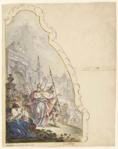 Sint-Ignatius verlaat Antiochië door Johann Baptist Enderle