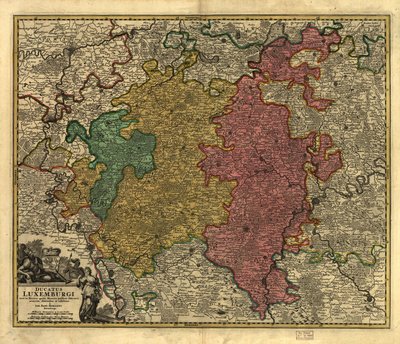 Ducatus Luxembourgi. LOC 99446214 door Johann Baptist Homann