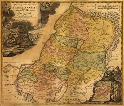 Ivdaea sev Palaestina ob sacratissima Redemtoris vestigia hodie dicta Terra Sancta. LOC 99466737 door Johann Baptist Homann