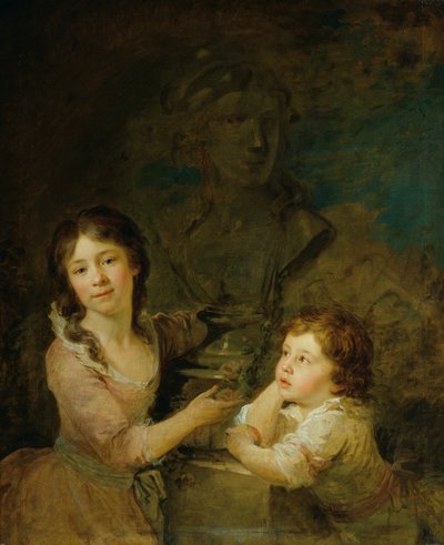 Twee kinderen uit de familie van de graven Thomatis door Johann Baptist Lampi d. Ä.