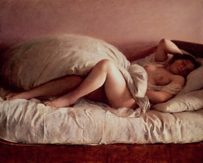 Slapende vrouw door Johann Baptist Reiter