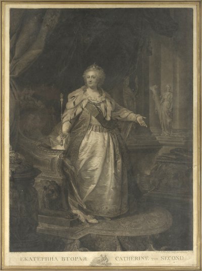 Catherine II de Russie (1729-1796) door Johann Baptist von Lampi the Elder