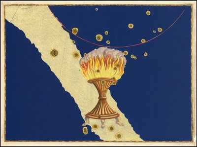 1603 sterrenkaart van het sterrenbeeld Ara door Johann Bayer door Johann Bayer