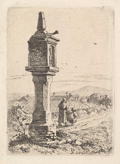 Gedenkzuil met een IJzeren Hand, 1811 door Johann Christian Erhard