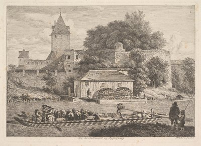 De Stadsmuur van Regensberg, 1817 door Johann Christian Erhard