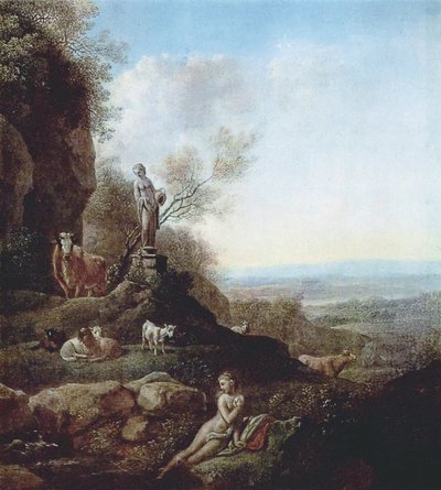 Italiaans landschap door Johann Christian Klengel