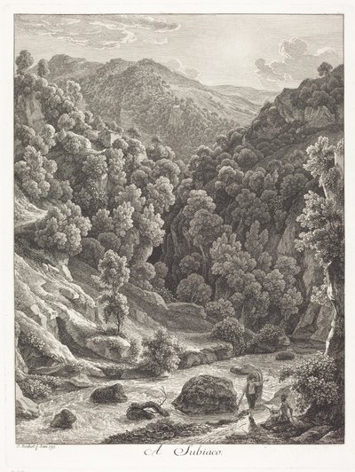 In Subiaco (nabij Subiaco) door Johann Christian Reinhart