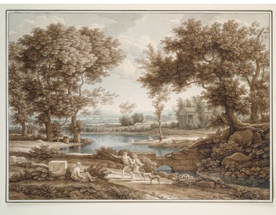 Heroïsch landschap door Johann Christian Reinhart
