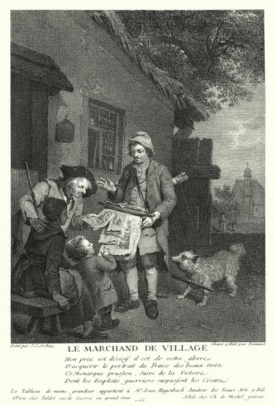 De dorpskoopman door Johann Conrad Seekatz