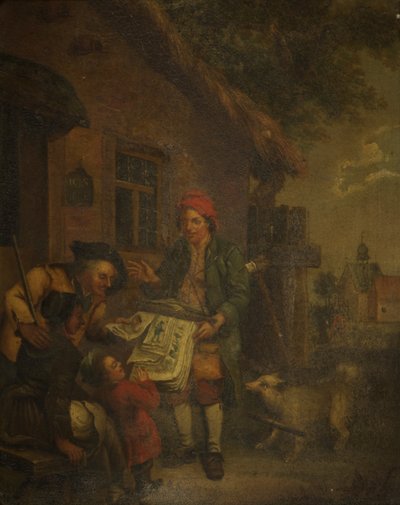 De dorpsprentverkoper door Johann Conrad Seekatz