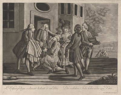 De Verloren Zoon die de Goedheid van zijn Vader Terugvraagt door Johann Elias Haid