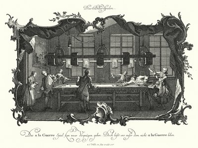 Het biljartspel door Johann Esaias Nilson